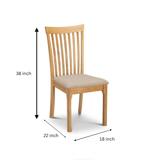 The Craftology Rutland Slat Back Dining Chair (Set of 2)