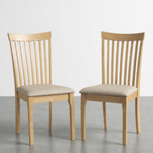 The Craftology Rutland Slat Back Dining Chair (Set of 2)