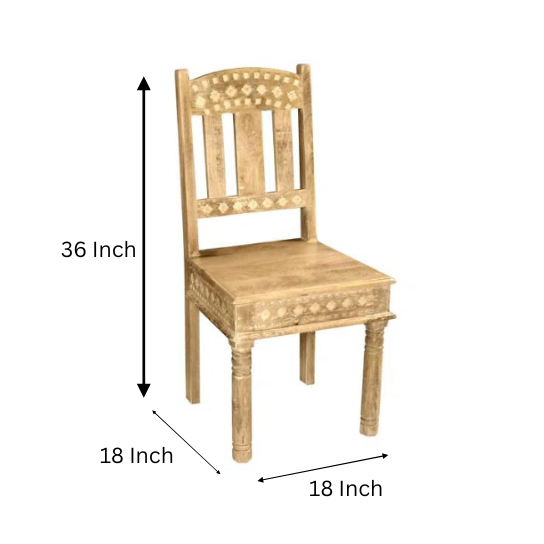 17 inch (22) The Craftology Francisque Solid Wood Side Chair (Set of 2)