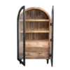 The Craftology Arched Solid Mango Wood Curio Cabinet With 3 Drawers