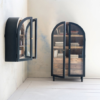 The Craftology Arched Solid Mango Wood Curio Cabinet With 3 Drawers