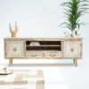 The Craftology TV Cabinet Hand Carved