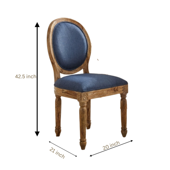 2 The Craftology Sheesham Wood Upholstered Dining Chair