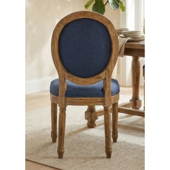 3 The Craftology Sheesham Wood Upholstered Dining Chair