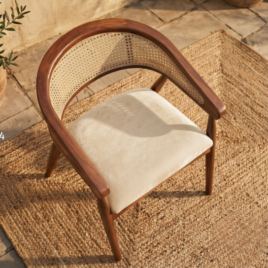 The Craftology Wooden Cane Accent Chair