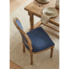 6 The Craftology Sheesham Wood Upholstered Dining Chair