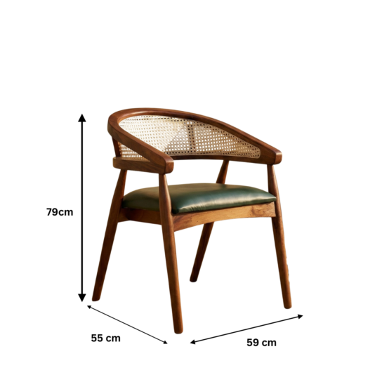 The Craftology Wooden Cane Accent Chair