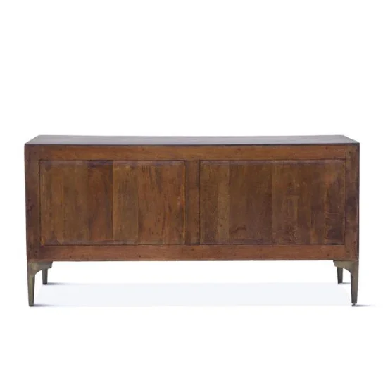 4 The Craftology Carving Wooden Sideboard In Honey Finish