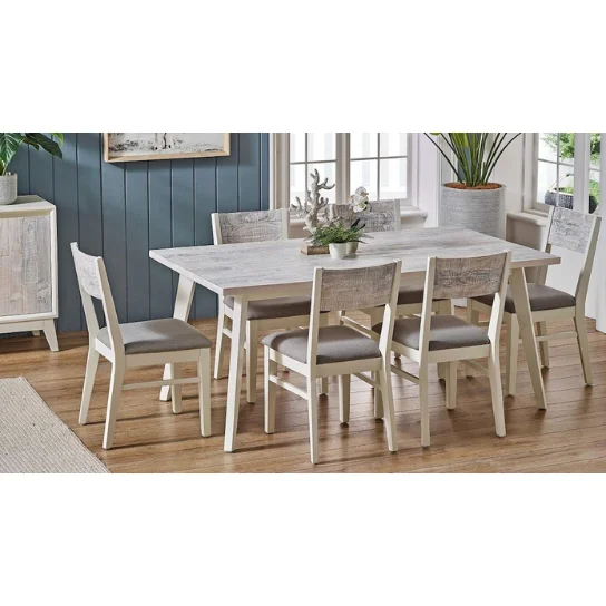 1 The Craftology Mango Wood 6-Seater Dining Table and Chairs