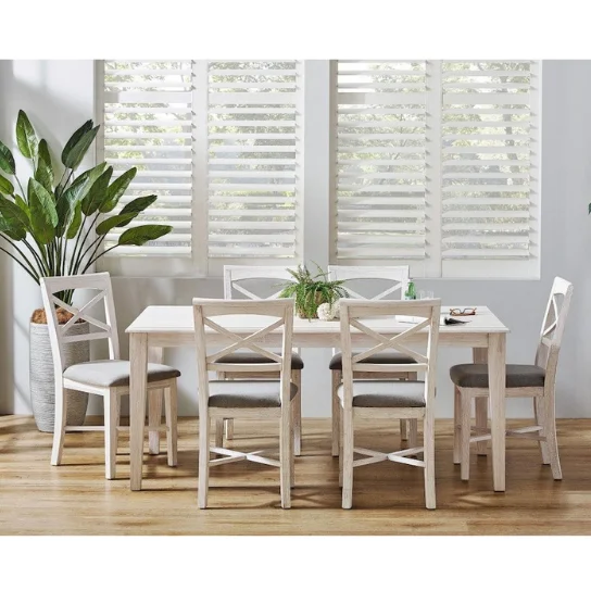 1 The Craftology Mango Wood 6-Seater Dining Table and Chairs