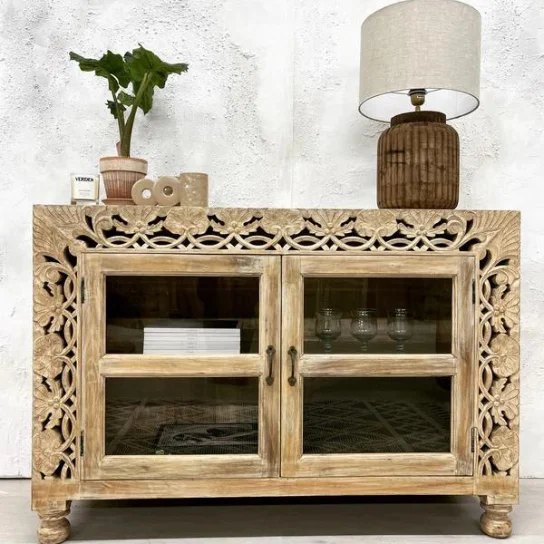 The Craftology Hand Carved Side Board