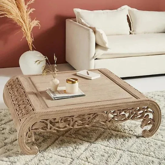 The Craftology Carving Coffee Table