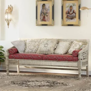 The Craftology Solid Wood Traditional Hand carved 3-seater