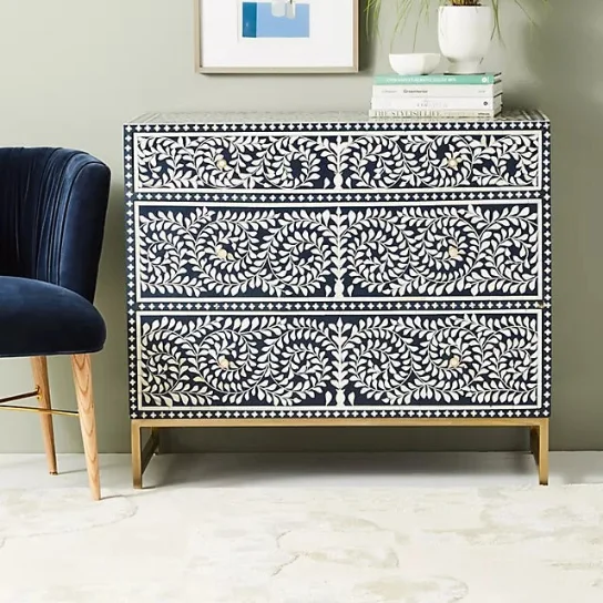 1 The Craftology HandMade Bone-Inlay 3-Drawer Dresser