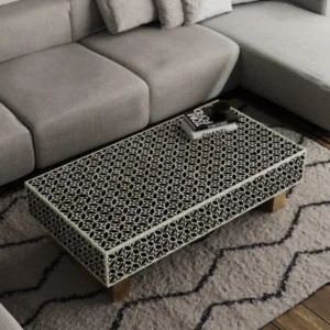 1 The Craftology Black and White Rectangular Coffee table