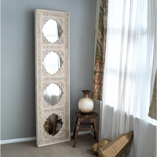 The Craftology Traditional Hand Carved Jharokha Rajasthani Style Wall Mirror Frame