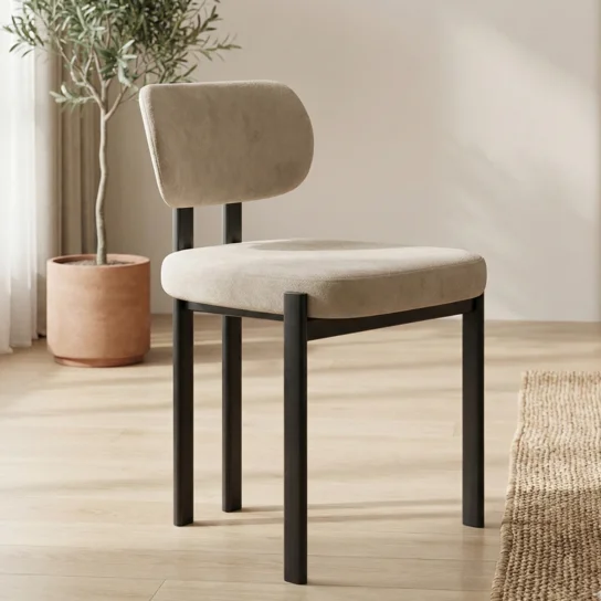 1 Iron Cushion Chair – The Craftology Urban Comfort Upholstered Metal Chair