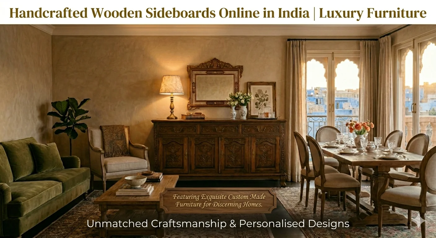 Handcrafted Wooden Sideboards Online in India | Luxury Furniture
