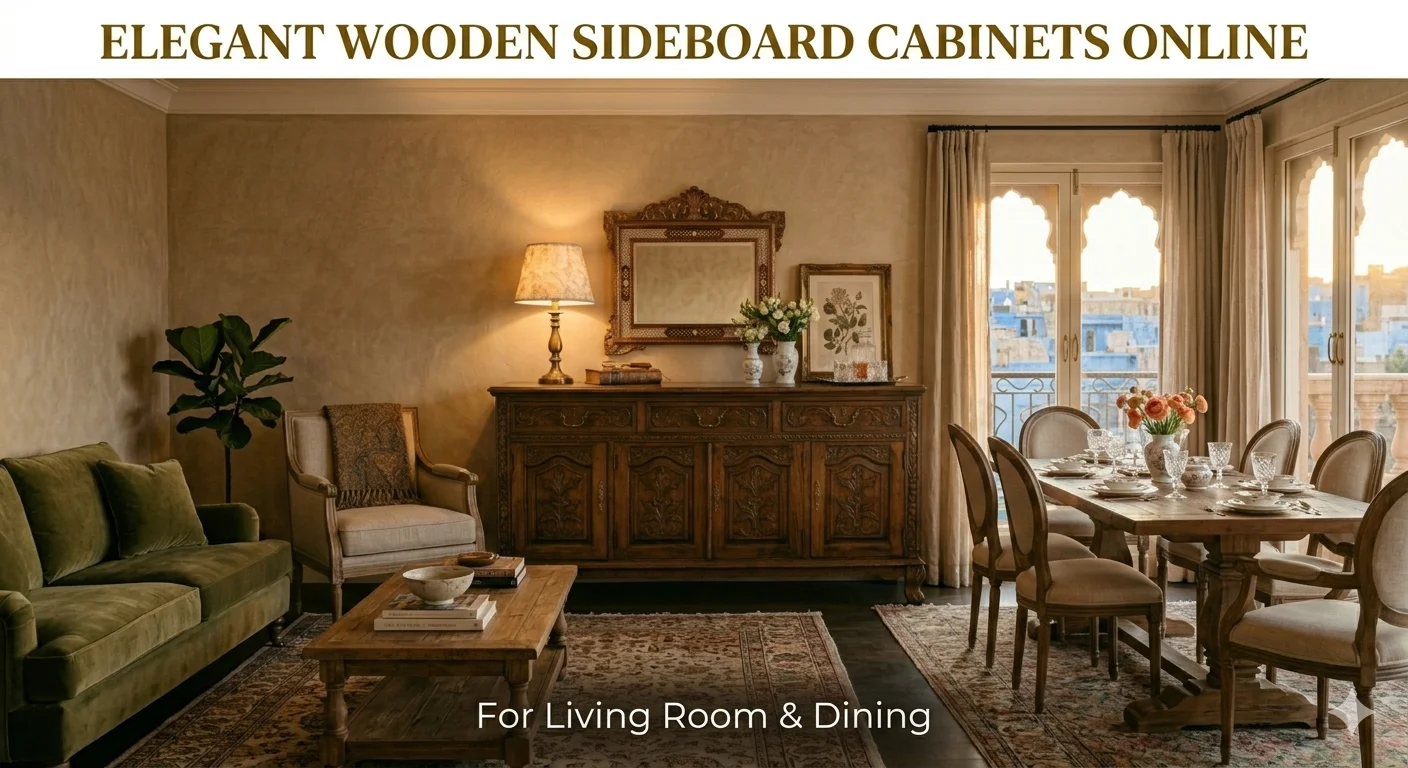 Elegant Wooden Sideboard Cabinets Online for Living Room & Dining